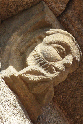 Green man na igrexa de San Francisco (Betanzos). Foto: Alfredo Erias